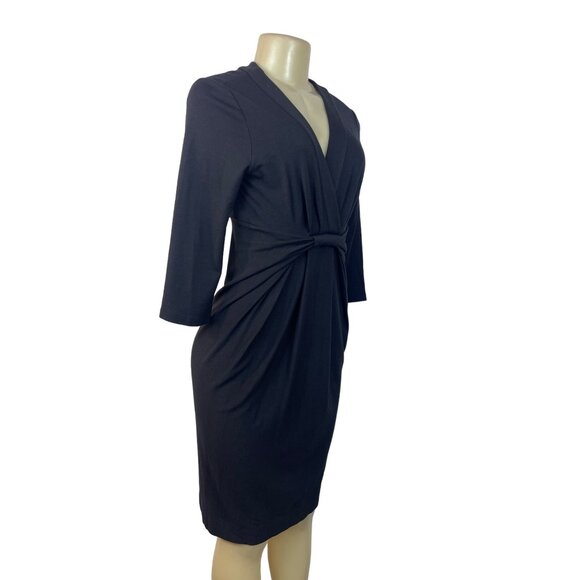 Bcbg Maxazria Women's Black Wrap Dress Sz M - Picture 2 of 8